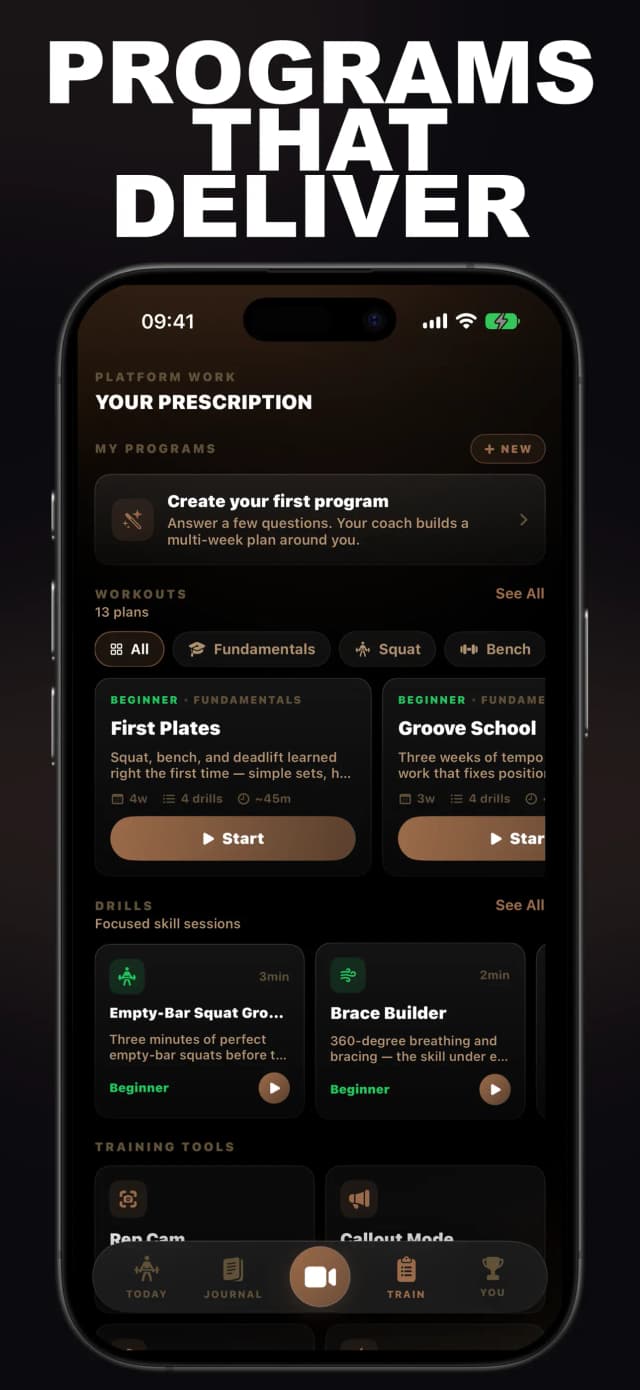 Powerlifting AI app screen 4